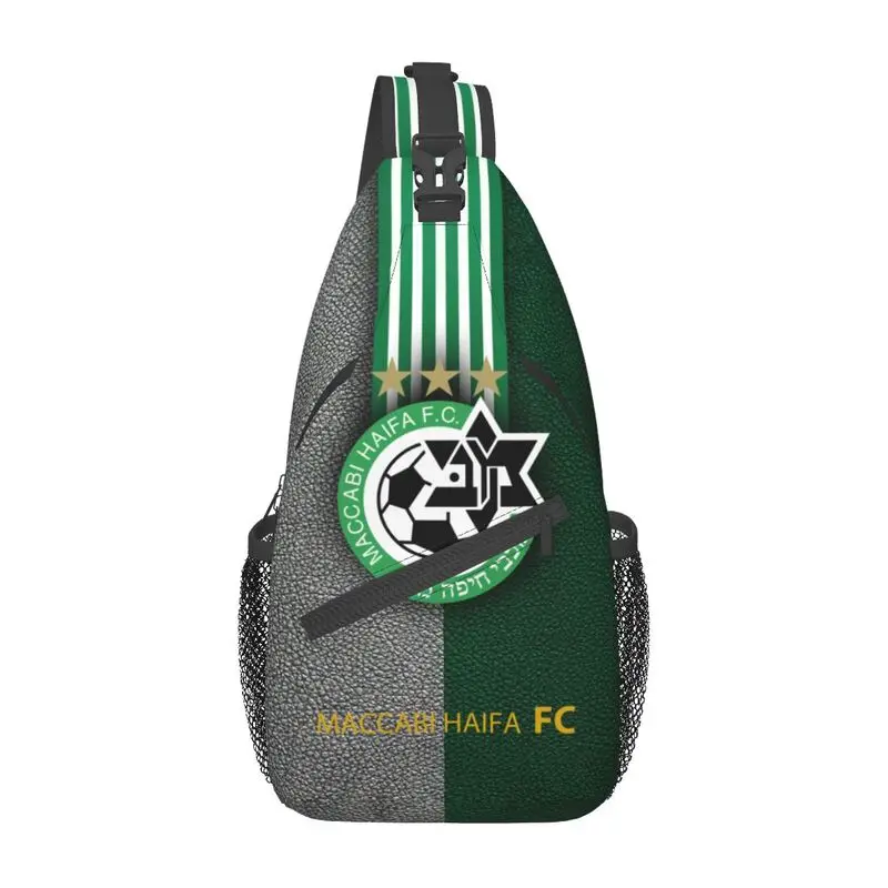 

Haifa Maccabi кожаная нагрудная сумка с рисунком эмблема футбольного клуба рюкзак через плечо для мужчин рюкзак для путешествий