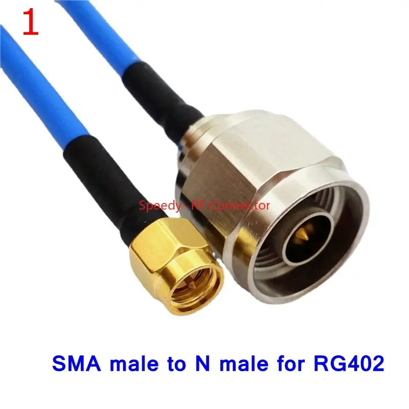 

RG402 коаксиальный кабель, синий, ATXD, SMA male/N Male, угловой