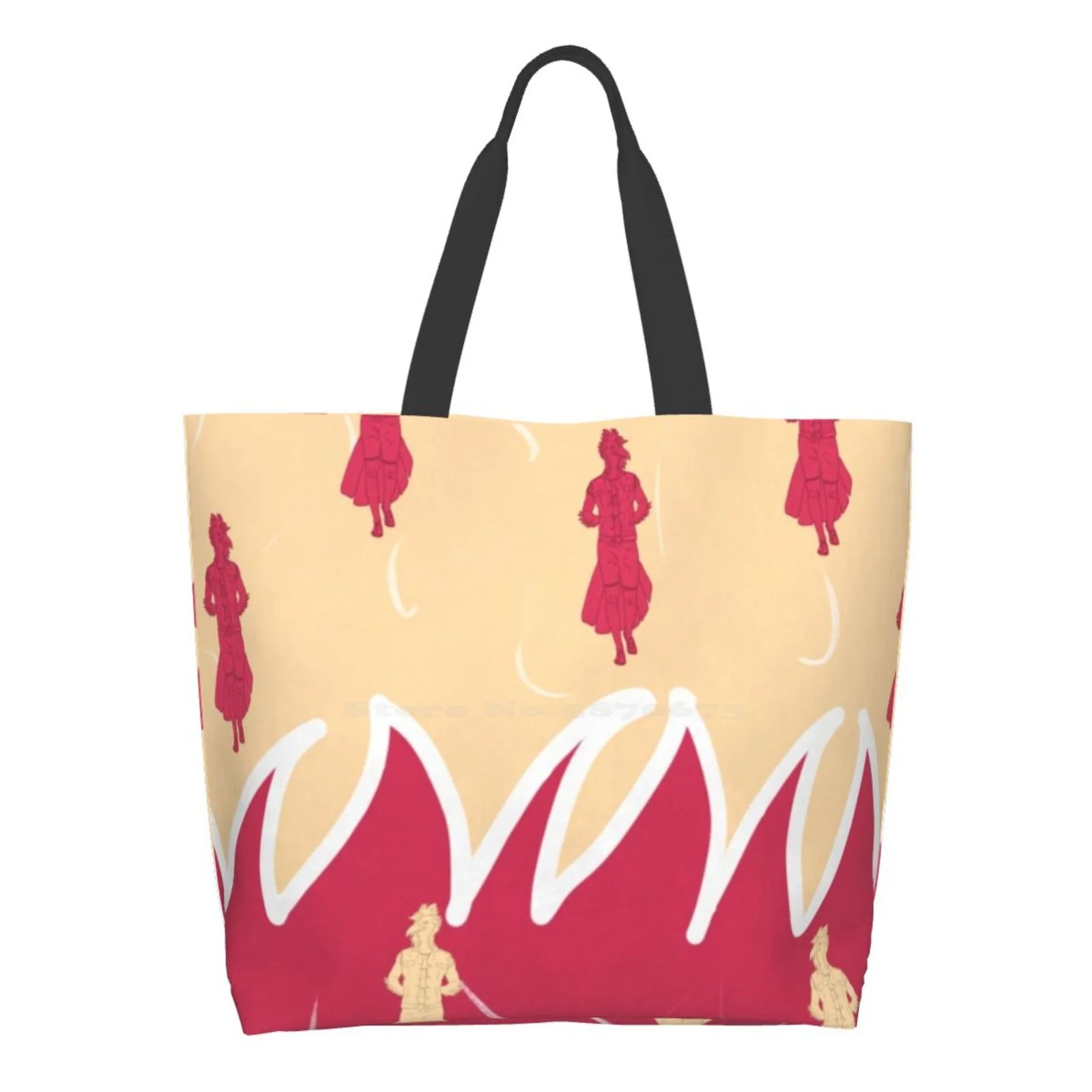 

Illusory Cake With Anthros Ladies Casual Handbag Tote Bag Reusable Large Capacity Cake Cute Birthday Food Funny Cartoon Pink