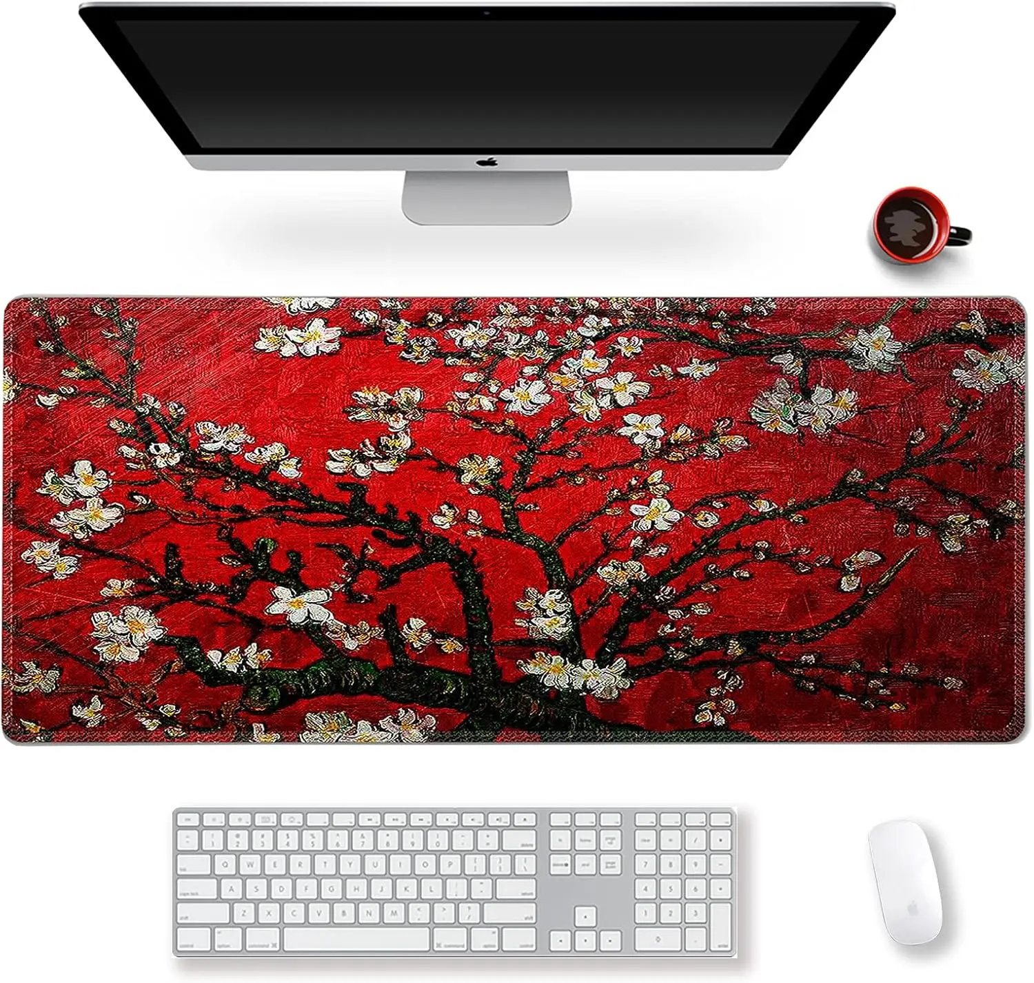 Large Gaming Mouse Pad XXL Extended Keyboard Mat Desk pad Mousepad Decor Writing Non-Slip Base Work Game Office Home