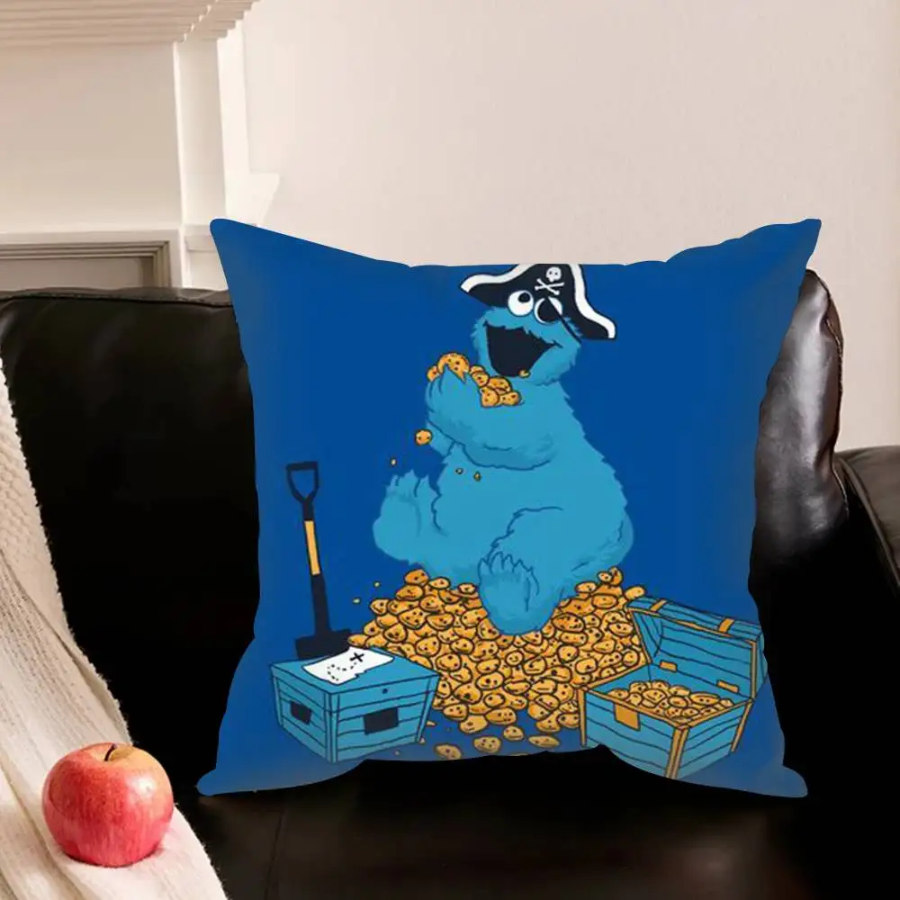 Фото Квадратная наволочка C-Cookie-M-Monster различных размеров для декора автомобиля, дома, спальни №4