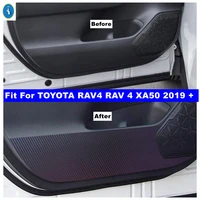 car door anti kick sticker anti dirty pad scratchproof film protect carbon fiber stickers for toyota rav4 rav 4 xa50 2019 2022