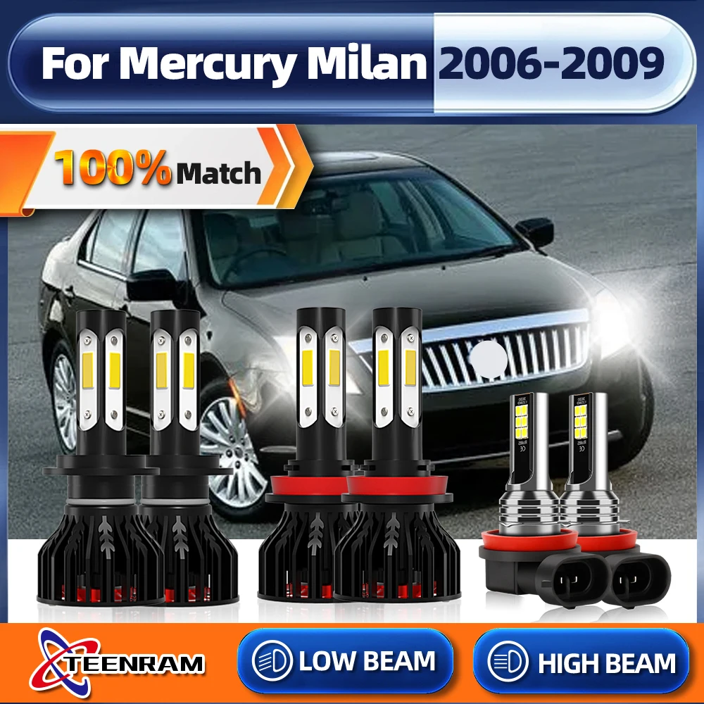 

60000LM H7 H11 LED Car Headlight Bulb 360W Canbus Car Light 12V 6000K White Turbo Lamp For Mercury Milan 2006 2007 2008 2009