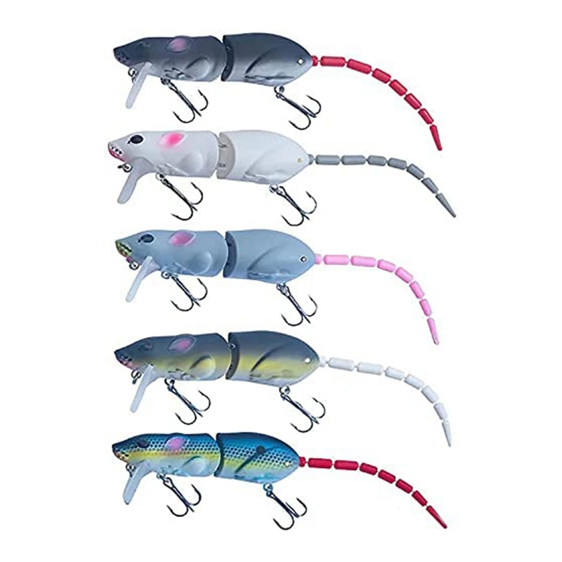 

Hot AD-Bass Fishing Lures Multi-Jointed Broken Wagging Tails Mouse Crank Baits Rotating Baits Trout Freshwater&Saltwater Baits