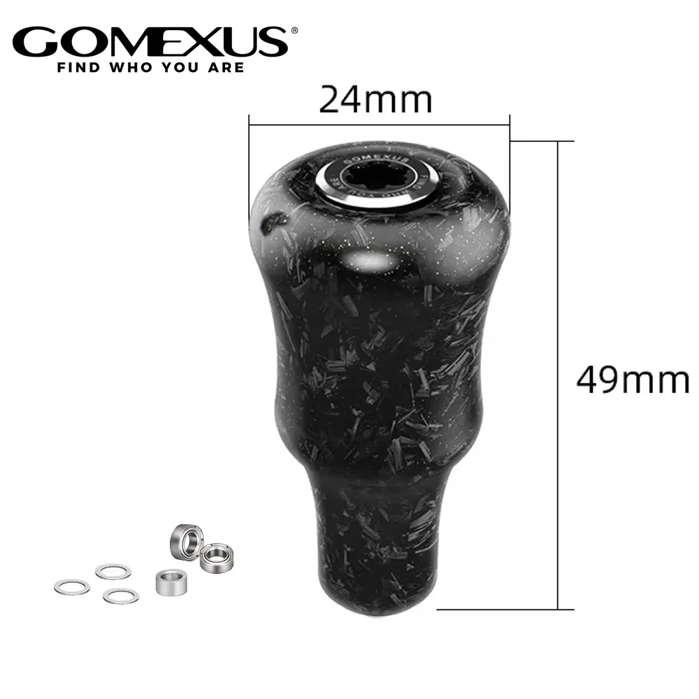 Фото Ручка-регулятор GOMEXUS F24mm из карбона для катушек Shimano Stradic Tranx Curado SLX Daiwa Zillio Tatula Fuego (спиннинговых и бейткастинговых) №2