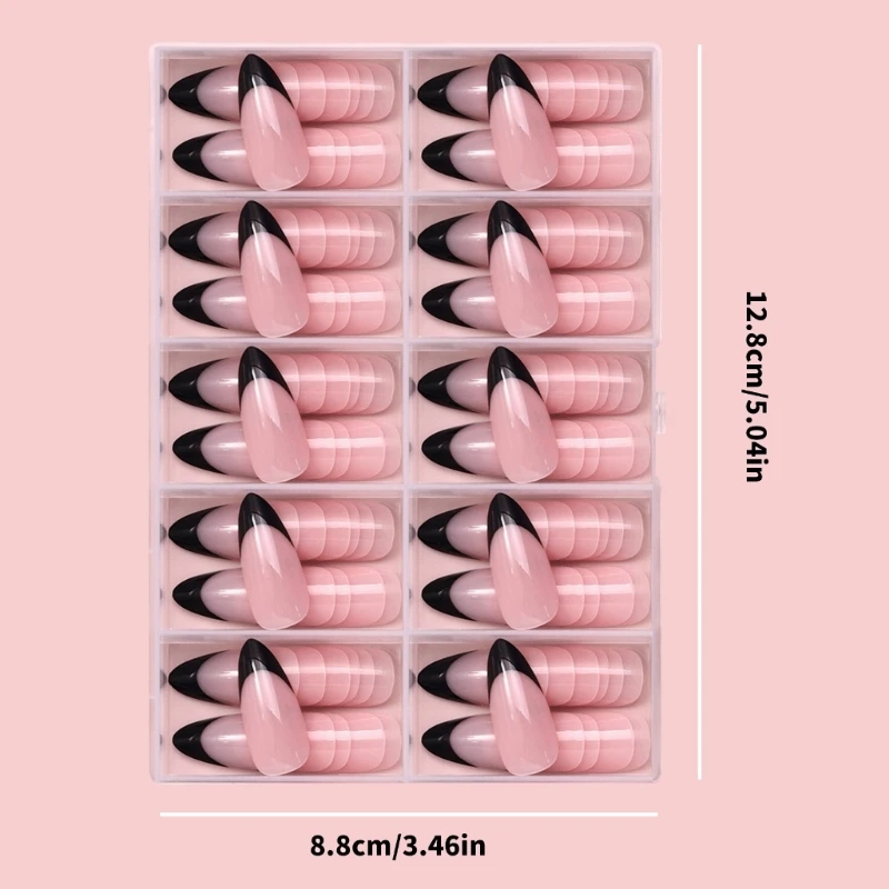 120x искусственные накладные ногти полное покрытие наклейка на миндалевидный