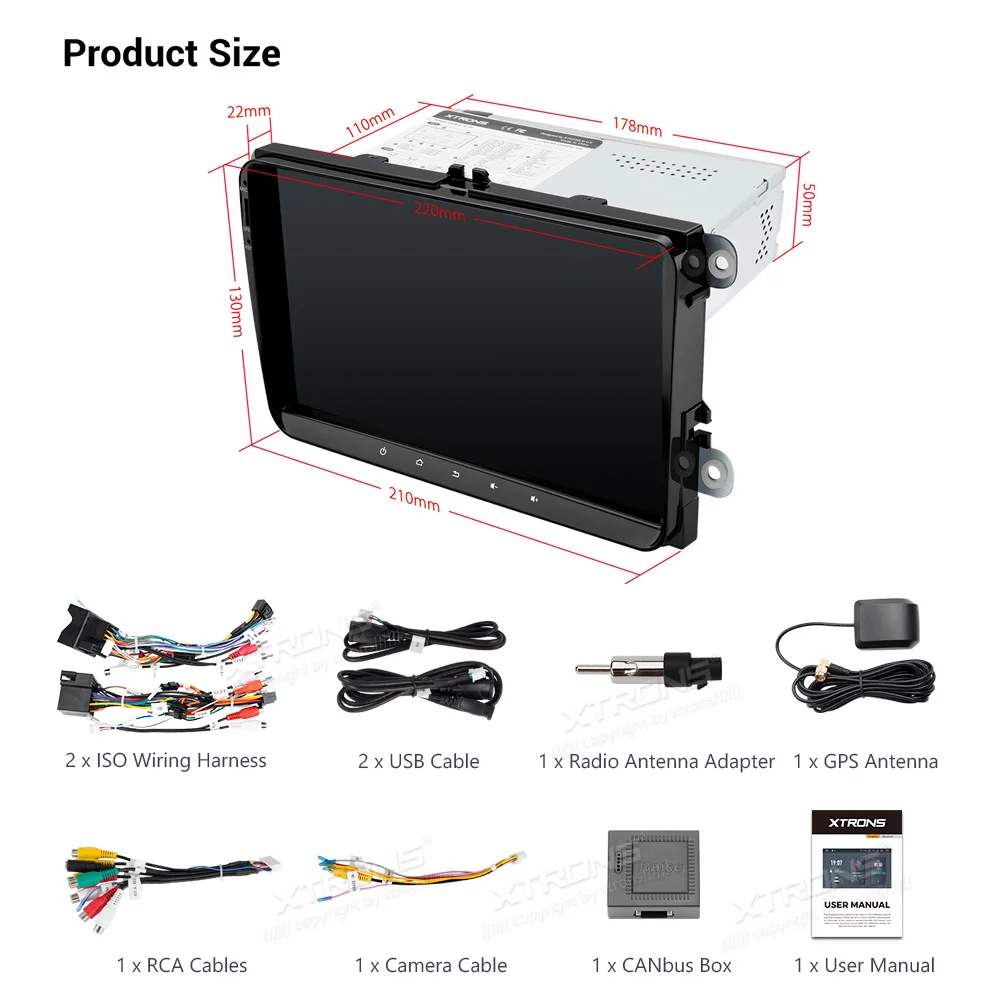 Автомобильная магнитола XTRONS мультимедийный плеер на Android 11 с 9 &quotэкраном со