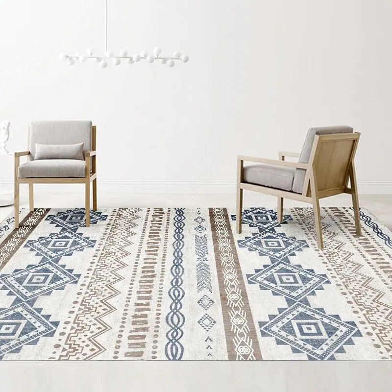 

Moroccan Geometry Printed Large Carpet for Living Room Decoration Non-slip Rug Area Door Mat Washable Bedroom Bedside blanket