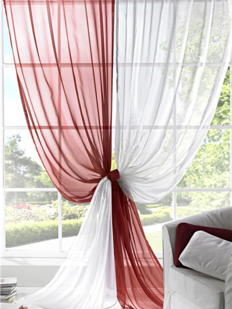 Две разных тюли. Шторы в сиреневых тонах. Розовая тюль в интерьере. Полупрозрачные шторы. Разноцветные шторы.