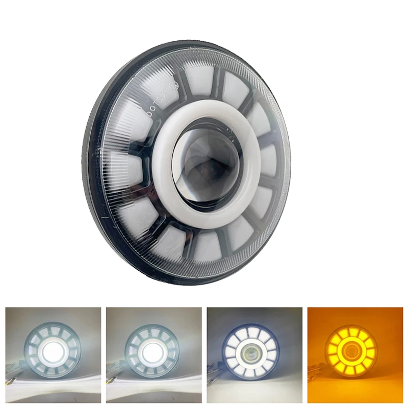 5-3/4 5,75 дюймовая светодиодная фара Halo 200W/ DRL мотоциклетная фара для Sportster 5-3/4 5,75 дюймовая светодиодная фара Halo 200W/ DRL мотоциклетная фара для Sportster