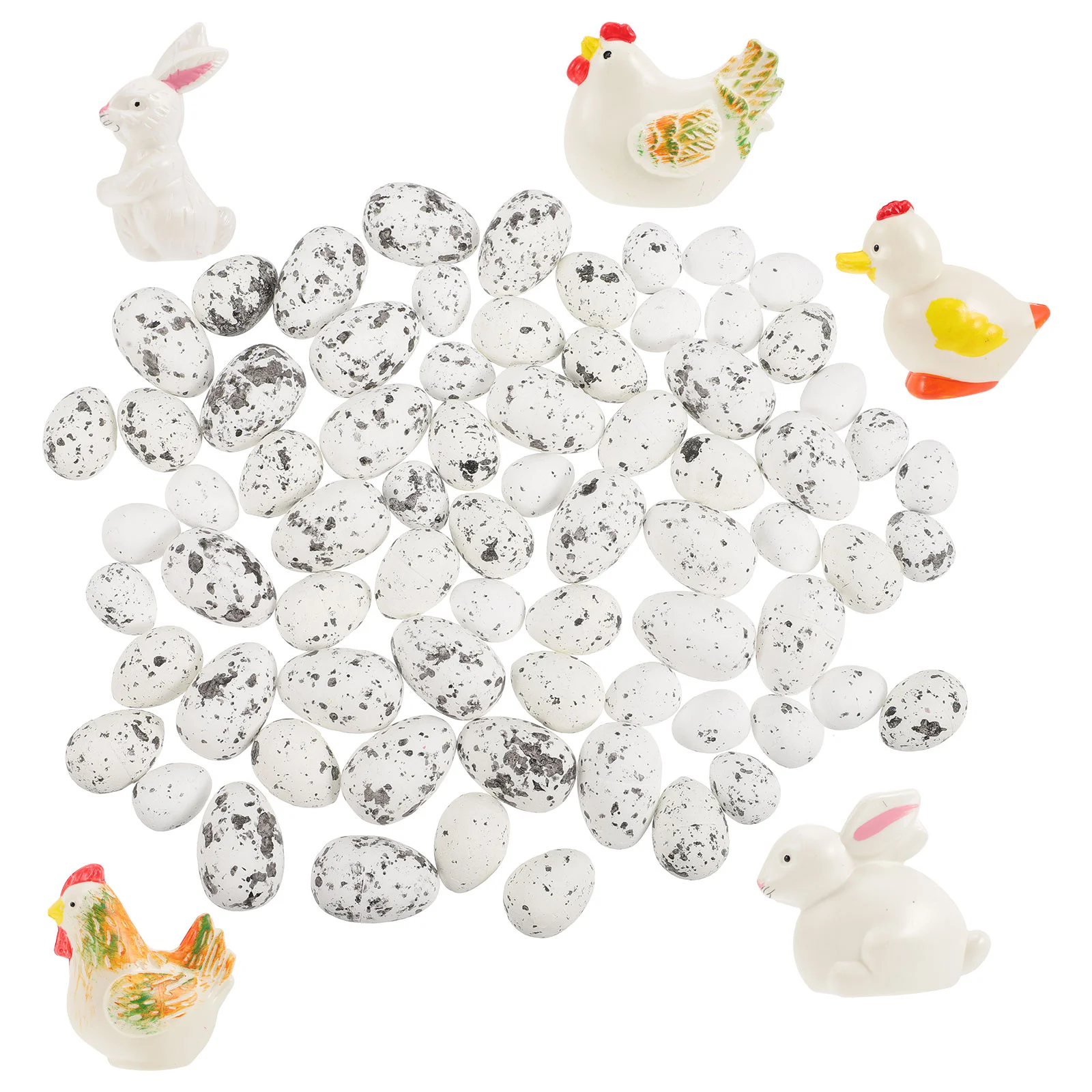 

Easter Miniature Wreath Accessories Mini Figurines Decorations Chick Statues Rabbit Diy Decorsduck Statue Egg
