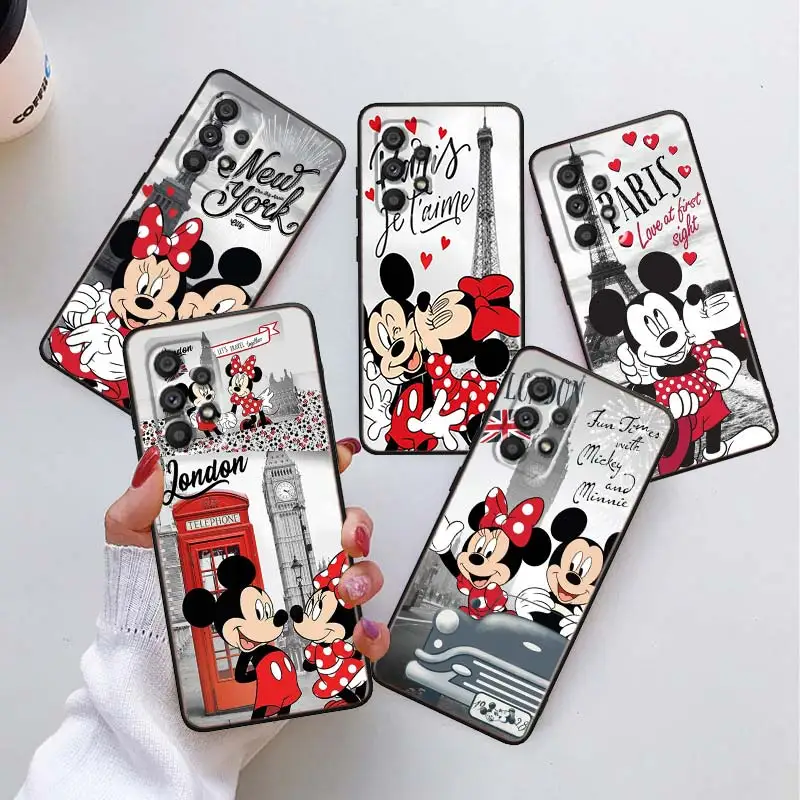 

Disney Art Mickey Minnie Phone Case For Samsung A73 A72 A71 A53 A52 A51 A42 A34 A33 A32 A23 A22 A21 A13 A04 A03 5G Black