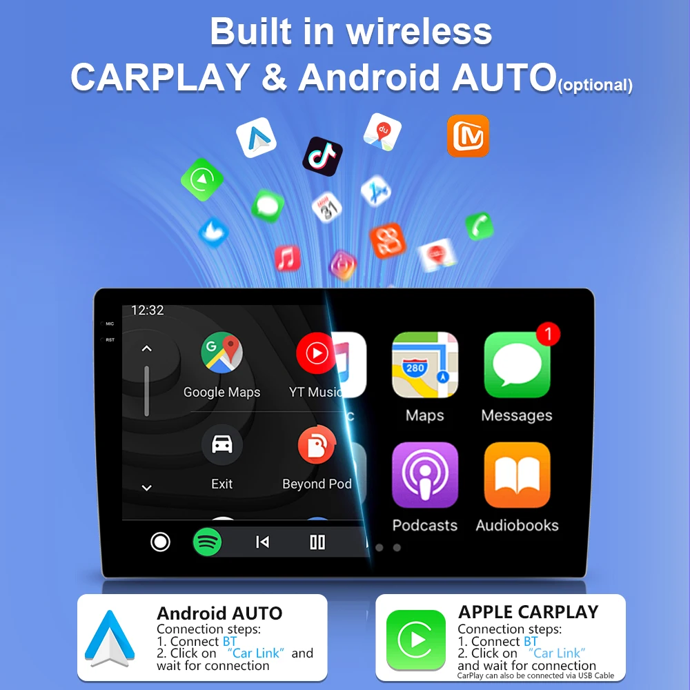 Фото Видео Android 15 для Nissan Palatin D22 2004-2013 CarPlay Android Auto Авто Радио GPS-навигация DSP Экран 5G BT Видео без 2din №4