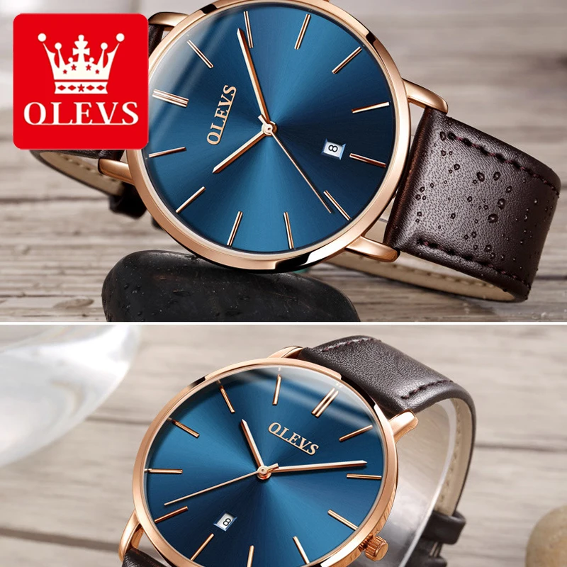 OLEVS Lover’s Watches Luxury Quartz WristWatch Simplicity Fashion Heartbeat Romance Waterproof Mens Women Watch Business Clock