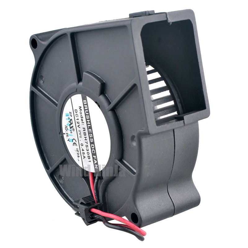 RBH7530B1 7 5 см 75 мм вентилятор 75x75x30 DC12V 0 45A 2pin с двумя шарикоподшипниками центробежный