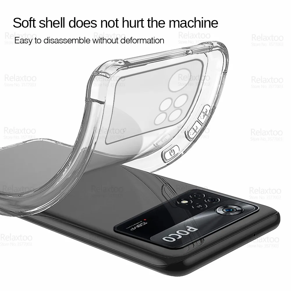 for xiaomi poco x4 pro 5g case transparent protect phone cover mi pocophone pocco pocox4 x4pro x 4 4x pro nfc shockproof fundas free global shipping
