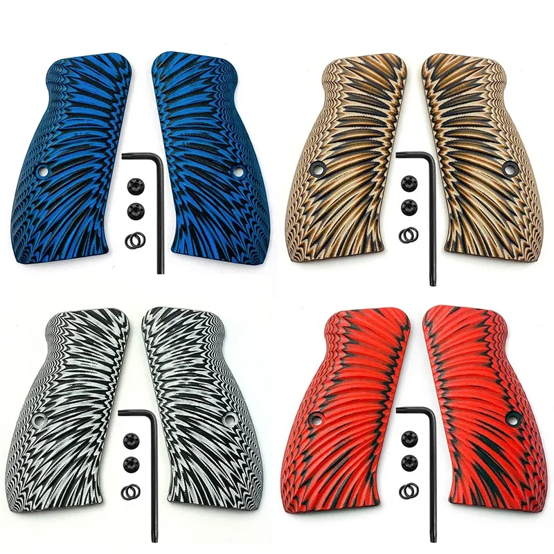 1 пара ручек Sunburst Texture Custom G10 CZ75 для CZ 75/85 Compact P-01 P100 C100 T100 PCR 75 D винты пистолета в