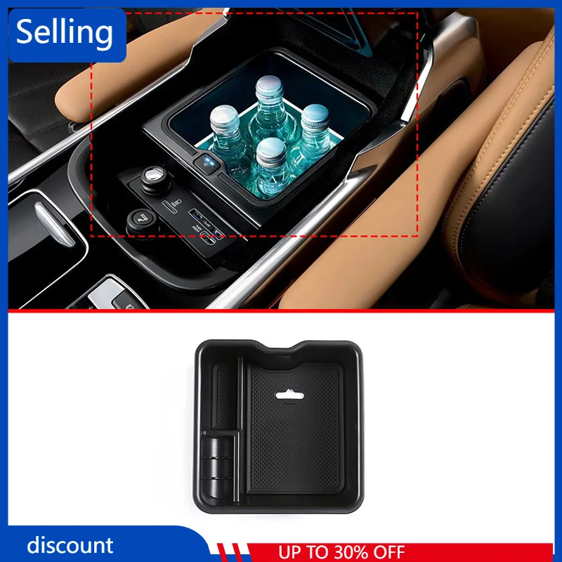 

Car Interior Central Storage Box Door Phone Glove Armrest Box Cover Trim Accessories For Land Rover Range Rover Sport Vogue 18