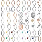 PDB JZ 1 оригинальный бренд 100% реальное серебряное кольцо со сверкающим логотипом оригинальный дизайн Подсолнух Ретро многослойное кольцо