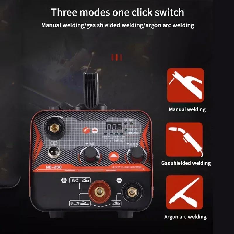 NB-250 Mig Сварочный аппарат Электрический 3 в 1 без газовой дуговой сварки Tig