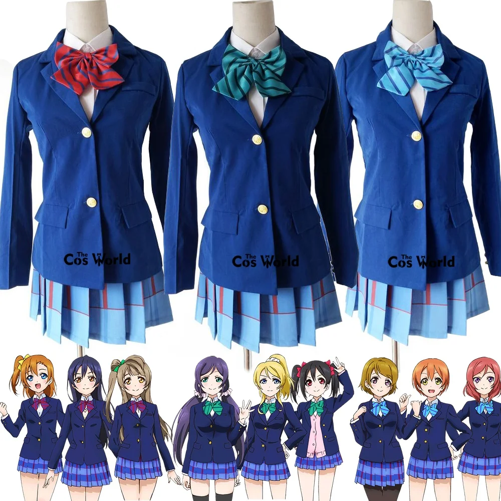 Love Live Winter Otonokizaka High School Uniform Kousaka Honoka Yazawa Nico Ayase Eli Outfits Аниме Костюмы для косплея на