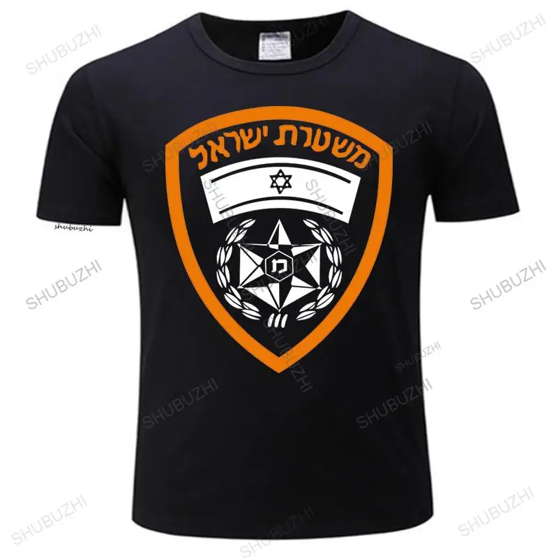

Fashion Brand Classic Tops Tee Shirts The Israel Policeman T-shirt Crime Fighting Counter Terrorism custom T shirt bigger size