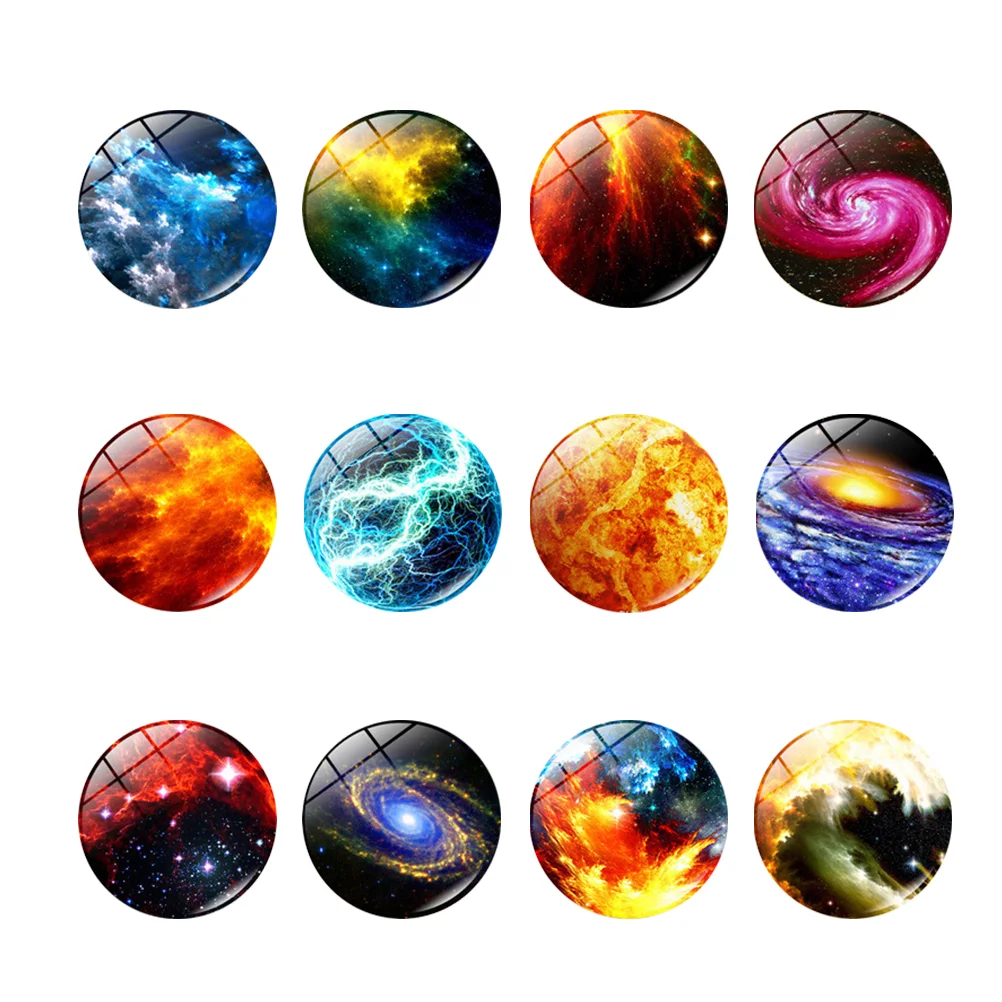 

12pcs Round Magnets for Fridge Glass Fridge Magnets Kitchen Fridge Decorations
