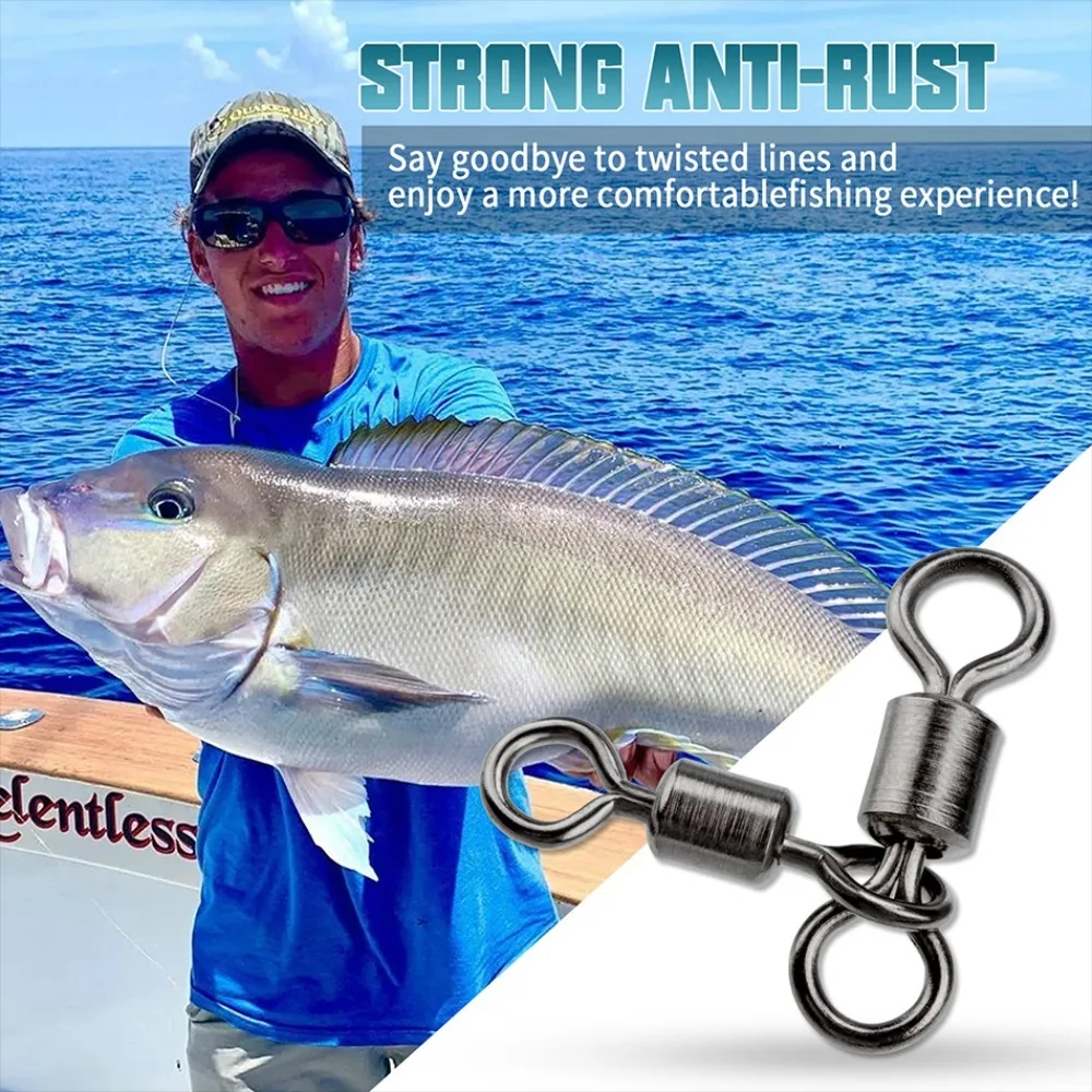 

10/50Pcs 360 Rotation 3 Way Swivel Connector Fishing Crossline Swivel Heavy Duty Triangle Joint Fishingline Tackle Accessories