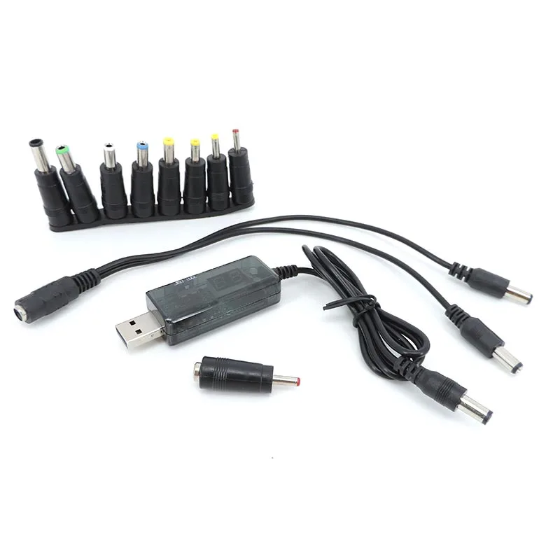 5 5x2 1 3 мм USB повышающая линия постоянного тока 9 в 12 Вольт 8pin конвертер Кабель