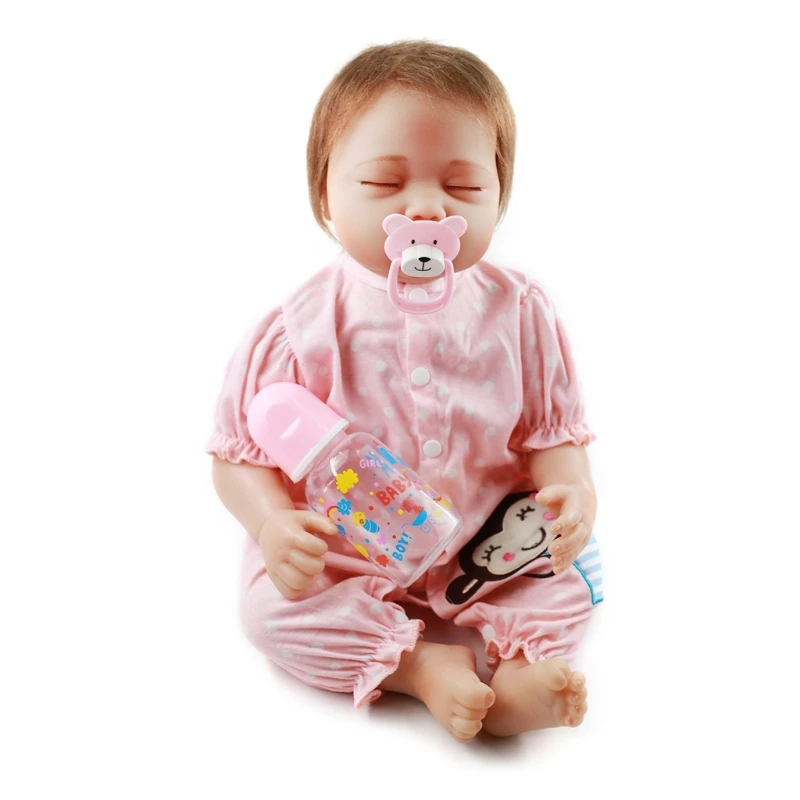 

Realistic Girl Gifts Infant Bed Nap Reborn Newborn Baby Toy with Fine Material Infant Accompany Toys Kids Present