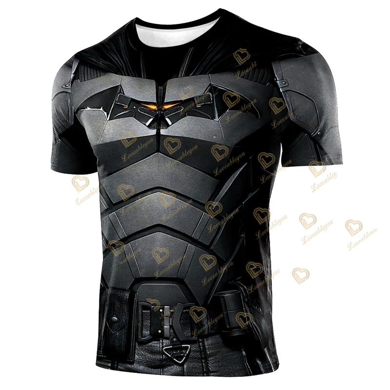 New Summer 3D Printed Anime T Shirt Men Comics Cosplay Men T-Shirt Compression Superhero Short Sleeve Shirts Tops&Tees