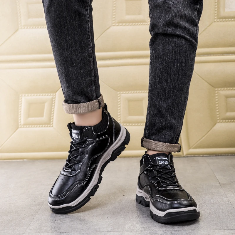 2023 New Winter Men Plush Leather Sneakers Waterproof Sneakers Climbing  Hunting Outdoor Sports Shoes Lace-up Warm Hiking Boots - купить по выгодной  цене | AliExpress