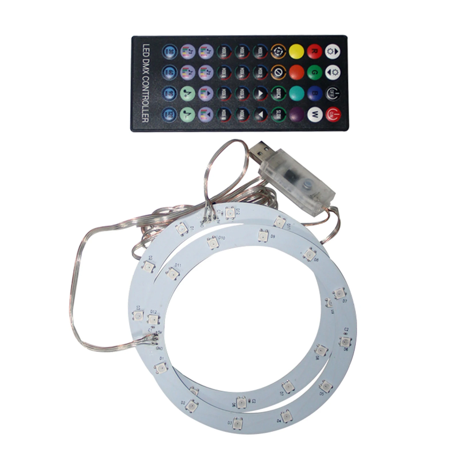 

Light Strap With Remote Control For PS5 Host DIY Customized 8 Color RGB LED Light Strip For PS5 Host Cooling Fan Accessories