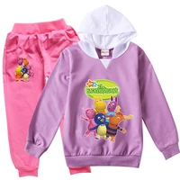 new backyardigans hoodie kids casual tracksuit baby boy hoody sweatshirts pants 2pcs set toddler girls outfits children clothing