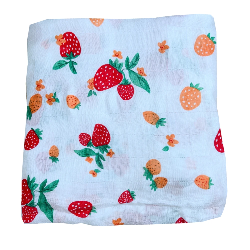 

2023 Wholesale custom print swaddle low moq muslin baby blanket baby blankets for newborns