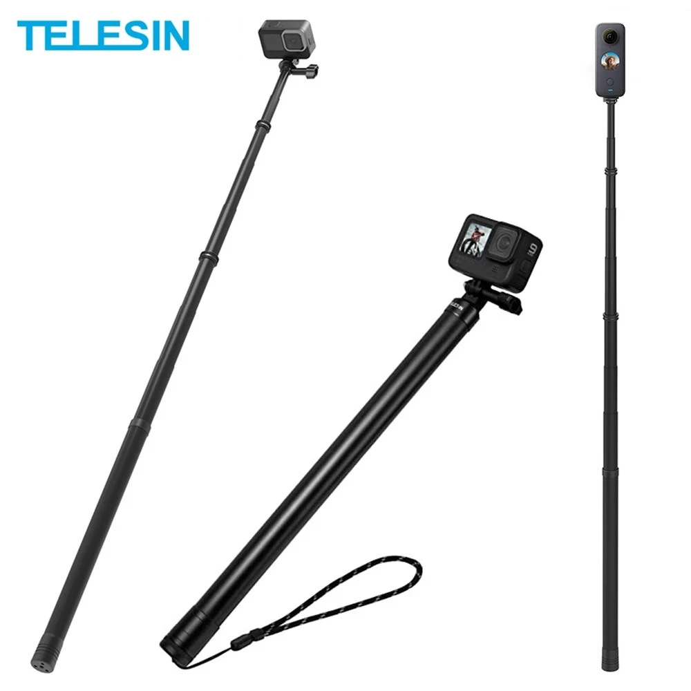 

Селфи-палка TELESIN из углеродного волокна, 2,7 м, 3 м, для камеры GoPro DJI Insta360 One X One R Osmo