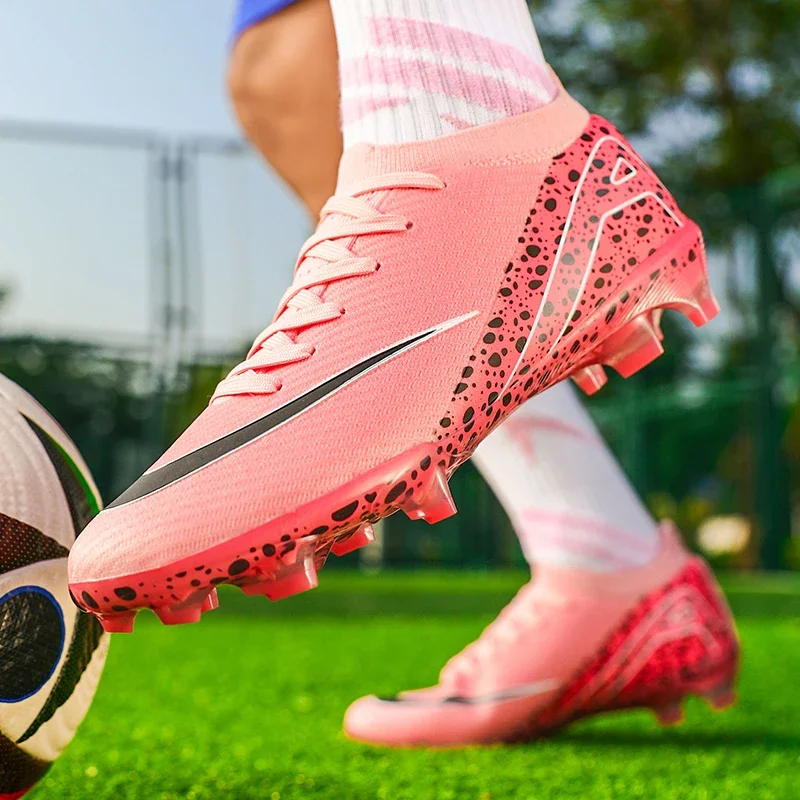 New Professional Soccer Shoes Society TF/FG Futsal Sports Outdoor Grass Kids Football Boots Comfortable Zapatos De Futbol