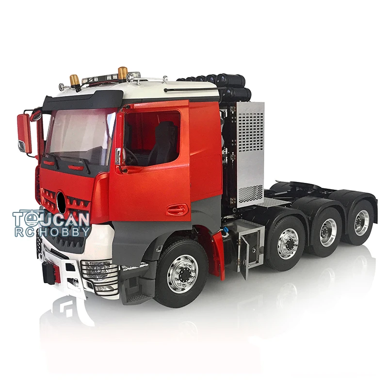 1/14 LESU 8*8 RC 3-скоростное металлическое шасси Highline Модель грузовика-трактора DIY
