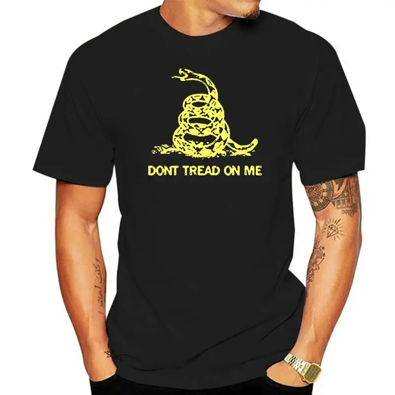 

Модная футболка 2020, Мужская черная классическая рубашка Gadsden Dont On Me