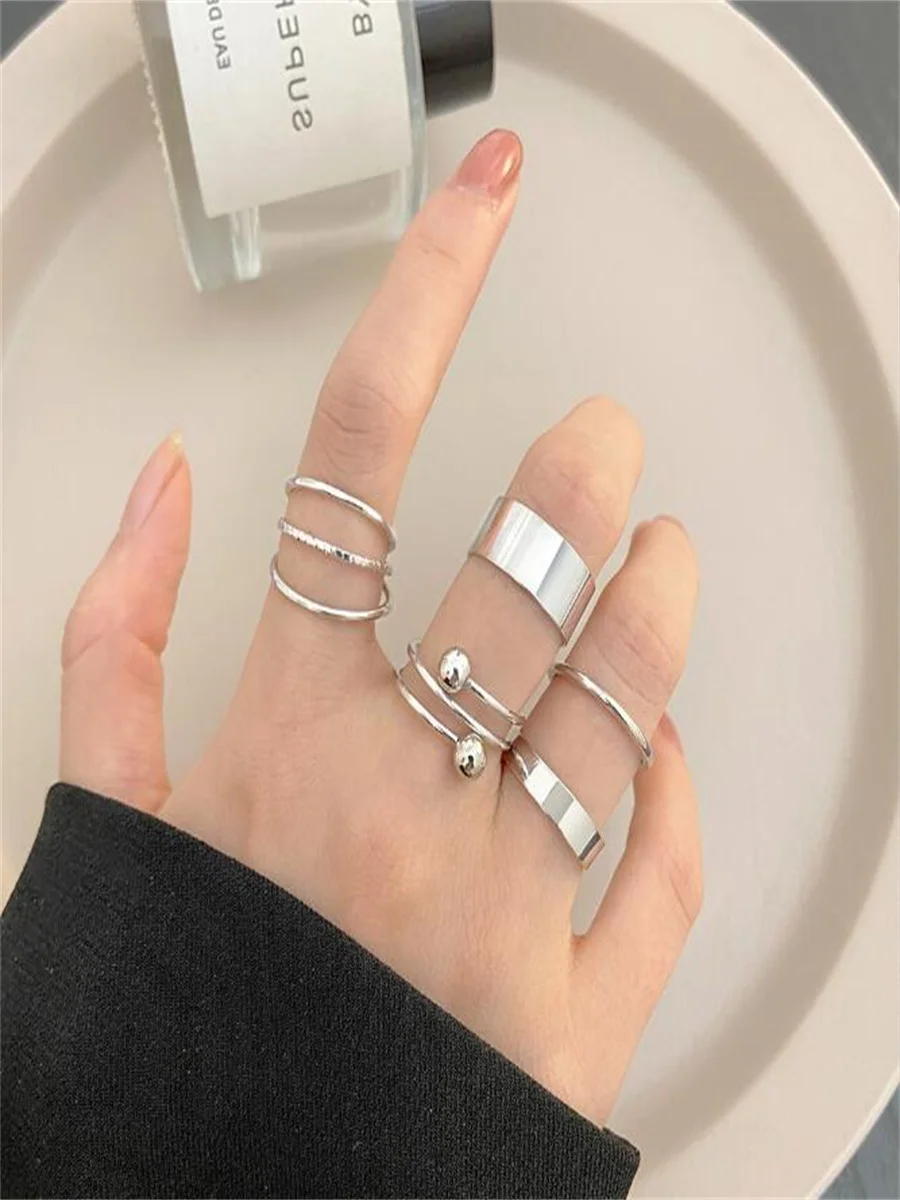 

Creative multi-layer open ring set of 5