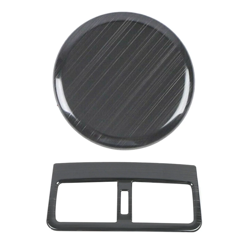 

1X Car Central Control Gear Knob Trim & 1X Car Rear Exhaust Vent Cover Trim For Mazda CX-30 2020