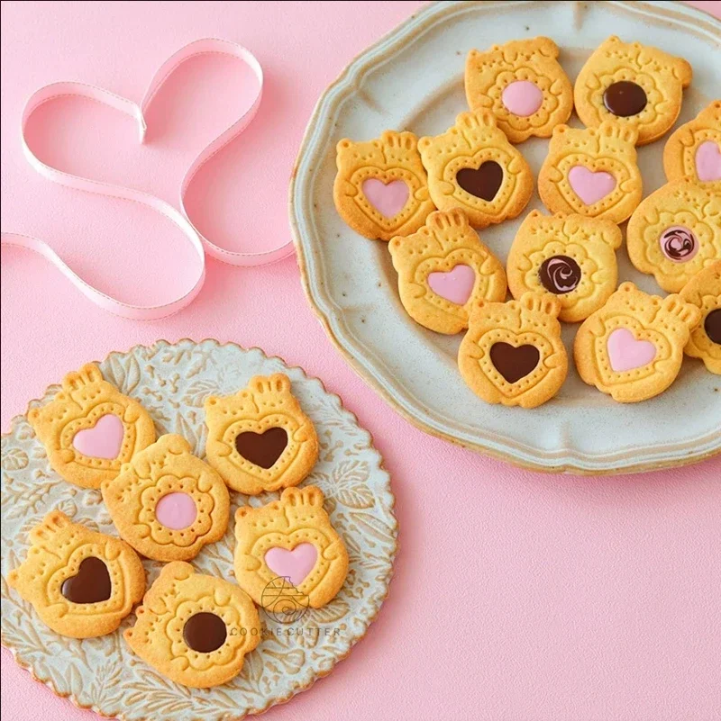 2 шт./компл. формочка для печенья на день Святого Валентина медведь кролик штамп