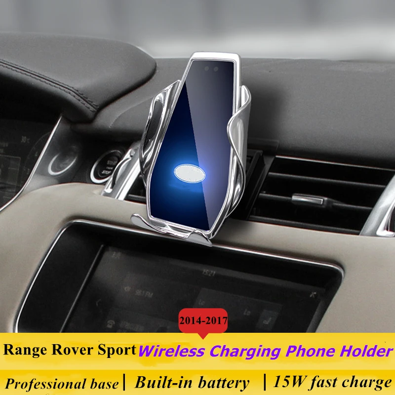 

For Land Rover Range Rover Sport Phone Holder Wireless Charger Car Mobile Phones Mount Bracket GPS Support 2014 2015 2016 2017