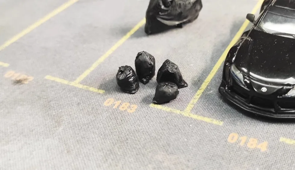 Модель мешка для мусора 1/64 87 HO модель аксессуары стола поезда B003