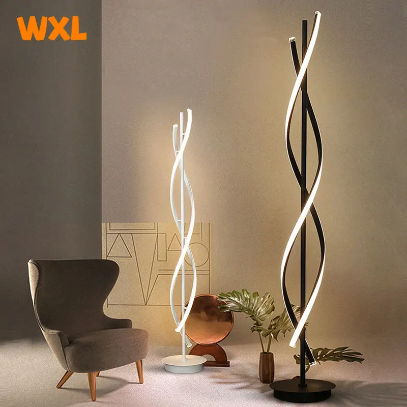 

Creative LED Floor Lamp Black Indoor Home Decoration Lamp Scandinavian Living Room Bedroom Study Lighting Floor Lamp