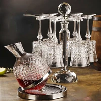 european style household crystal glass red wine cup high grade carved wine cup creative non pour weng sober