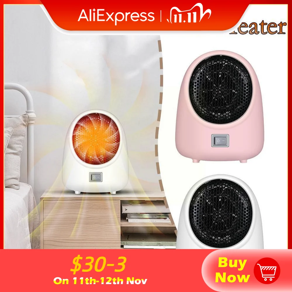 

Портативный мини-Электрический нагреватель 400 Вт 220 В/110 В 3S, Быстрый Интеллектуальный нагреватель с контролем температуры, настольный бытов...