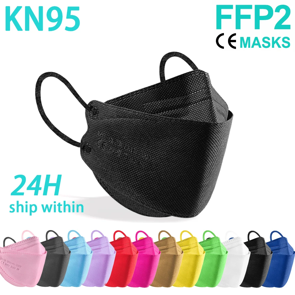 

ffp2 KN95 Mascarillas approved Face Masks FFP2 homologada españa Adult Protective mascarillas fpp2 colores masque 10-50-100pcs