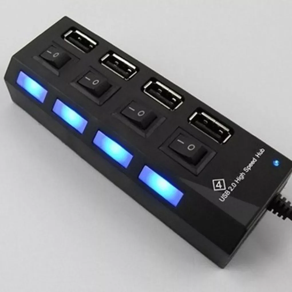 

Multi USB Splitter Hub Use Power Adapter Multiple Expander USB Hub With Switch4/7 Port USB Hub Computer Accessories USB 2.0