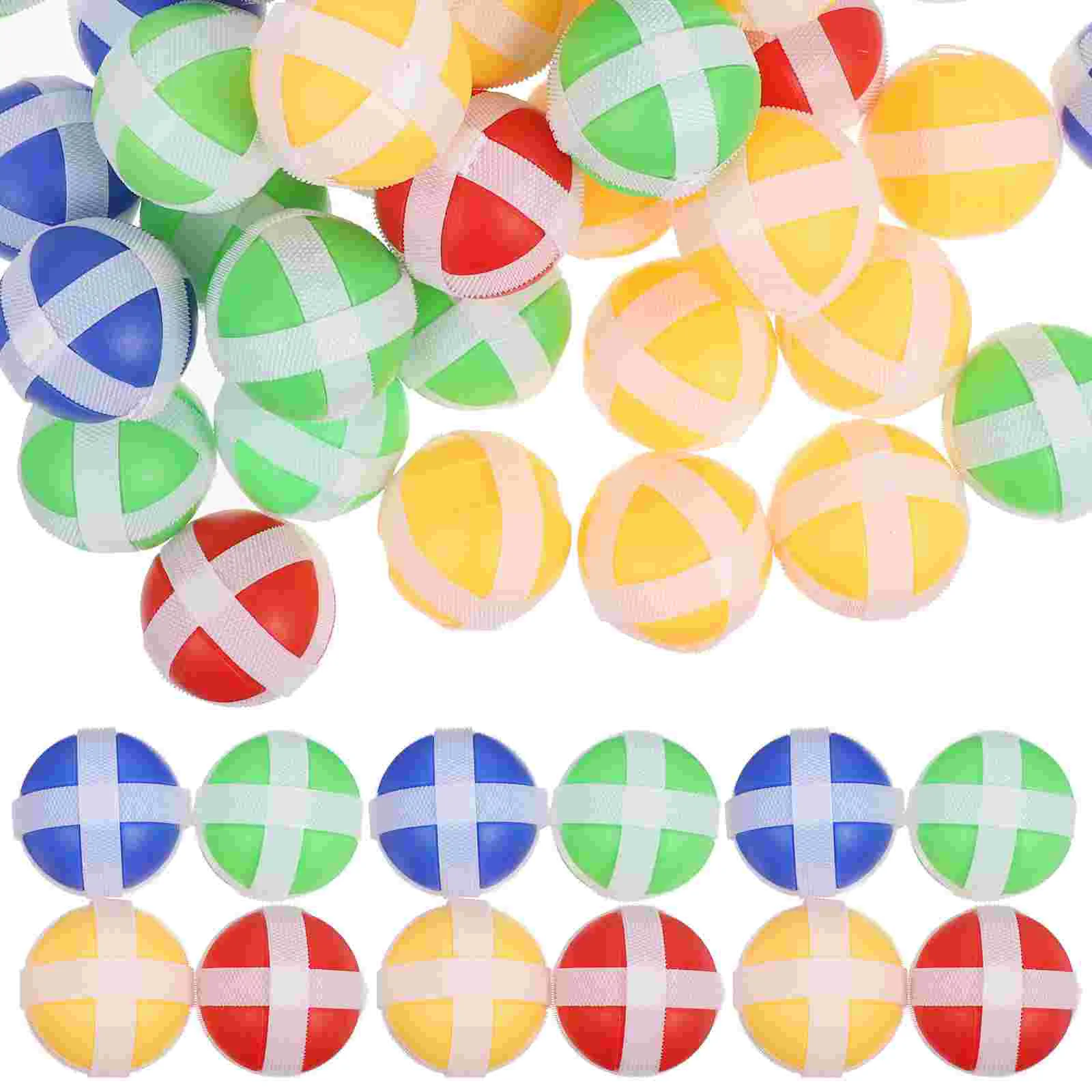 

50 Pcs Sticky Ball Toy Hook Loop Balls Boys' Accessories Family Game Plastic Throwing Child Kids Playset For baby pool